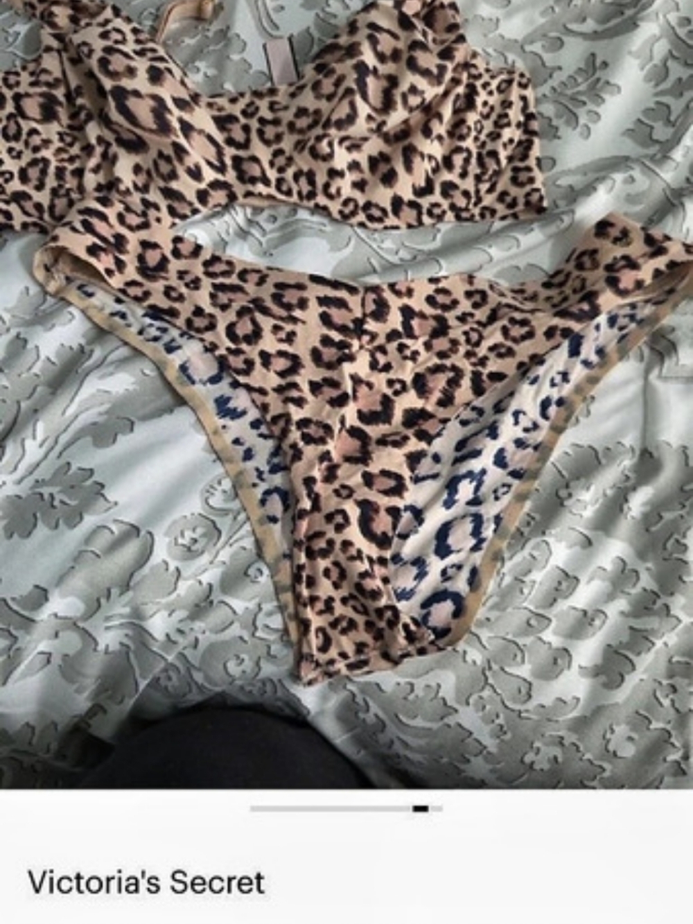 Victoria's Secret Leopard Print Bra And Panty